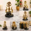 golden om trishul decorative idol
